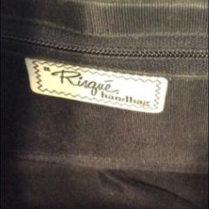 Risque Bags - Risqué Black Faux Leather Satchel Risque Bags - Risqué Black Faux Leather Satchel